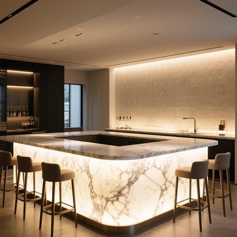 1-Pack LED Backlight Sheet 36W 24V White 6000K, 19.3X9.5 inches Each Unit LED Panel Sheet for Backlit Translucent Stone/Marble/Onyx/Quartz Countertops Walls in Saudi Arabia