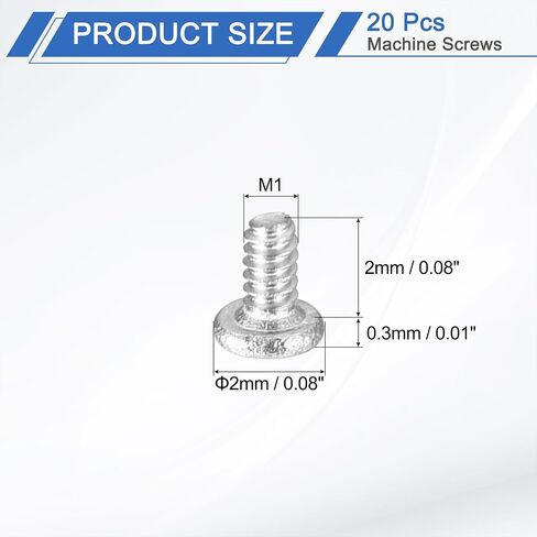 UXCELL M3-0.5 × 5MM 20pcs مسامير رأس مستدير مسطح 304 in Saudi Arabia