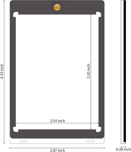 35PT 2-Card Black Border Magnetic-Holder - 5-Pack One Touch Magnetic Card Holder, 2-Card Magnetic Card Case, Card Protector for Game, Baseball Sports Cards, Fit for Standard Cards Storage and Display in Kuwait