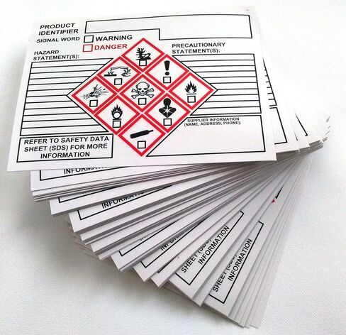 New GHS Label OSHA Chemical Secondary Label 4"x3" (100 Pack) in Saudi Arabia