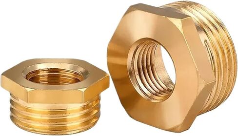 Brass Hex Bushing Reducer Pipe Fitting F To M Threaded 1/8 1/4 3/8 1/2 3/4 Reducing Copper Water Gas Adapter Coupler Connector(5mm To M 01) in Kuwait
