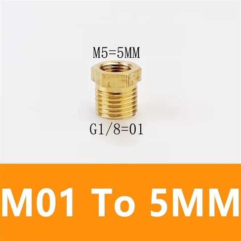 Brass Hex Bushing Reducer Pipe Fitting F To M Threaded 1/8 1/4 3/8 1/2 3/4 Reducing Copper Water Gas Adapter Coupler Connector(5mm To M 01) in Kuwait