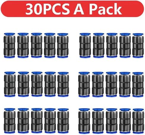 30/40/50/60/70 Pieces Pneumatic Connectors Air Push-On Plastic Connectors 6/8/10/12mm Air Pipe Quick Connectors PU Air Hose(Brown,4mm) in Saudi Arabia