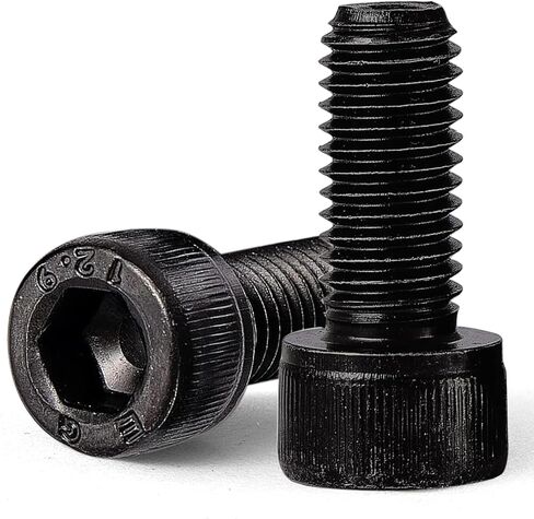 M10-1.5 x 20mm 10pcs Hex Socket Head Cap Screws Bolts, 12.9 Grade Alloy Steel, Black Oxide Finish, Metric Allen Drive, Full Thread in Kuwait
