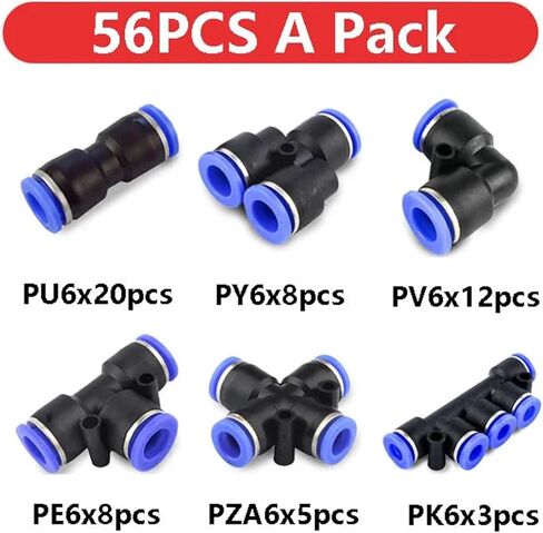 30/40/50/60/70 قطع الموصلات الهوائية موصلات بلاستيكية دفع الهو in Kuwait