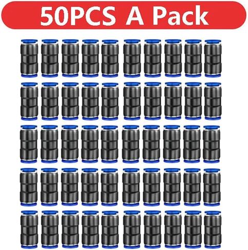 30/40/50/60/70 Pieces Pneumatic Connectors Air Push-On Plastic Connectors 6/8/10/12mm Air Pipe Quick Connectors PU Air Hose(Brown,4mm) in Saudi Arabia
