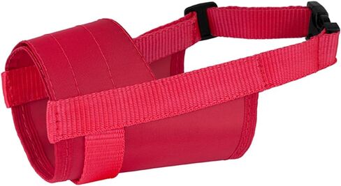 collardirect 2 -pcs مجموعة الكلب - غطاء قابل للتعديل نايلون نايلون الكلب الغطاء حارس حارس للكلاب الصغيرة والمتوسطة والكبيرة ، مضغ ، النباح والعض - الأسود والأحمر (2 أسود ، L/XL) in Saudi Arabia
