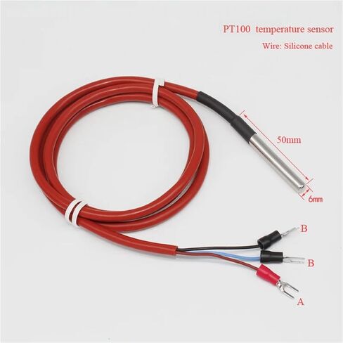 -100'C~150'C PT100 Temperature Sensor RTD Sensor Thermal Resistance with Silicone Cable(5m Sensor Cable) in Saudi Arabia