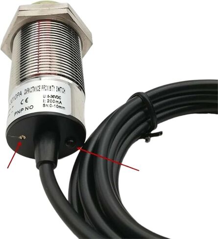 Capacitive Proximity Sensor PNP Cylinder Type M30 24V 10mm Sensing Distance Metal Motion Capacitance Switch(PNP NO) in Saudi Arabia