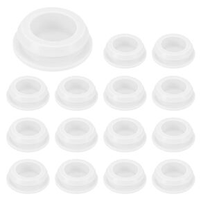 4 عبوات مقابس ثقب السيليكون ، المفاجئة في سدادات ثقب القفل لثقب 35-38 مم ، مستديرة الثقب المقابس المطاط في المطبخ الحاجز سدادات الختم مقاومة للماء [أبيض] in Kuwait