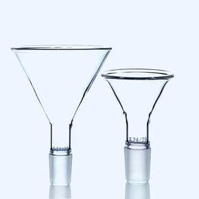 Clear Glass Conical Feed Funnel 50mm to 150mm - Ideal for Lab Experiments and Transfers(75mm Joint No.19) in Saudi Arabia