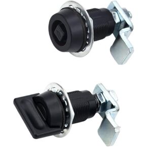 MS816-3S-1-2 قفل قفل فتحة واحدة/سداسي داخلي/مستدير جوفاء/مربع/مقبض قفل 1pcs (أربع زوايا أسود) in Kuwait