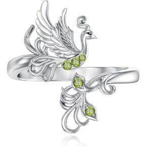 Phoenix Ring 925 Sterling Silver Phoenix November Birthstone Rings Feather Ring for Women Jewelry Gift in Kuwait