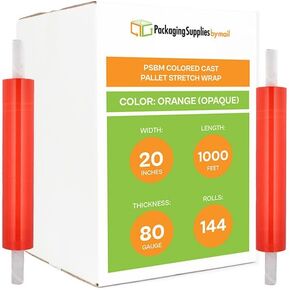 20" x 1000' x 80 Gauge Green Extended Core Banding Stretch Wrap Plastic Film 1 Roll in Kuwait