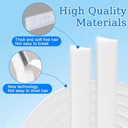 Weather Stripping Door Window Seal Strip 33 Ft, Selfadhesive Strong Adhesion, soundproofing, Draft Blocker, Dustproof, Suitable for Doors and Windows Cabinet Doors, 0.2 Inch Thick, White in Kuwait