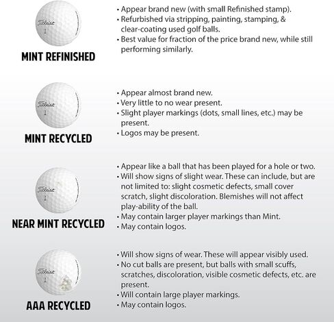 كرات الجولف المعاد تدويرها لـ Titleist Avx- الأداء المتميز تستخدم كرات الجولف Bulk 4A بالقرب من حالة النعناع- تشمل حقيبة شبكة- (24-48) ، أبيض in Kuwait