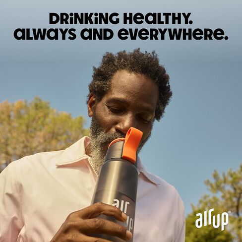 Air Up® Water Bottle (22 أوقية) للمدرسة ، الرياضة ، صالة الألعاب الرياضية | يتضمن 5 قرون الرائحة والقش | زجاجة بنكهة باللون الرمادي - أيضًا للأطفال ، الأولاد ، الفتيات | لا سعرات حرارية وخالية من السكر ومناسبة للكربنة in Kuwait