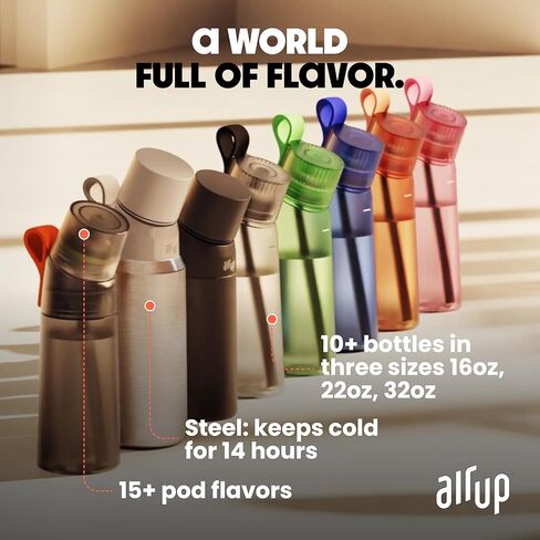 Air Up® Water Bottle (22 أوقية) للمدرسة ، الرياضة ، صالة الألعاب الرياضية | يتضمن 5 قرون الرائحة والقش | زجاجة بنكهة باللون الرمادي - أيضًا للأطفال ، الأولاد ، الفتيات | لا سعرات حرارية وخالية من السكر ومناسبة للكربنة in Kuwait