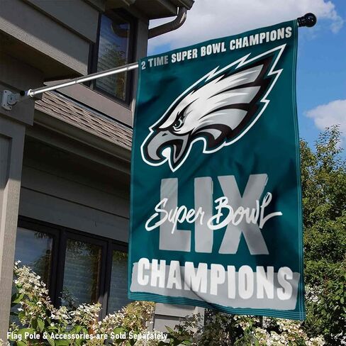 WinCraft Philadelphia Eagles Two-Time Super Bowl Champions 28" x 40" Single-Sided Vertical Banner in Saudi Arabia