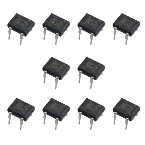 Taodan 10pcs Bridge Diode Diode Rectifier Cacket SMT Direct Direct Dip-4 مرحلة واحدة من 4 دن-دبوس سيليكون إلكتروني للوحات الدوائر المطبوعة in Saudi Arabia