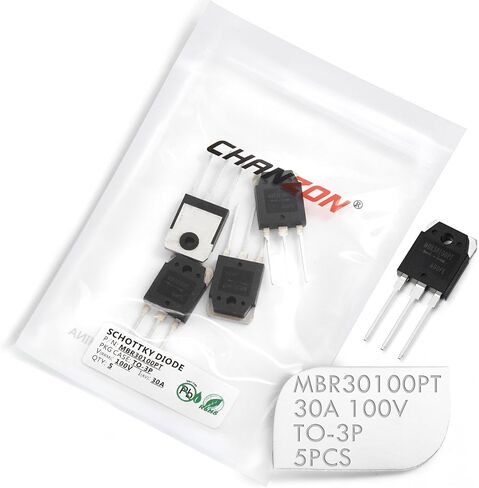 (حزمة من 5 قطع) Chanzon MBR30100PT SCHOTTKY BARRIRER DIDES 30A 100V TO-3P (TO-247AD) 30 AMP 100 VOLT in Saudi Arabia