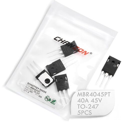 (حزمة من 5 قطع) Chanzon MBR4045PT Schottky Barrier Rechifier Diodes 40a 45v to-247 (to-247ad) 40 amp 45 volt in Saudi Arabia