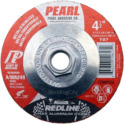 5-PK Pearl DCRED45H CENTERS CENTER CENTRING WHELL 4-1/2 X 1/4 × 5/8-11 مع محور النوع 27 أكسيد الألومنيوم الأحمر MAX-A.O. in Saudi Arabia