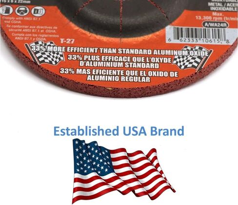 5-PK Pearl DCRED45H CENTERS CENTER CENTRING WHELL 4-1/2 X 1/4 × 5/8-11 مع محور النوع 27 أكسيد الألومنيوم الأحمر MAX-A.O. in Saudi Arabia