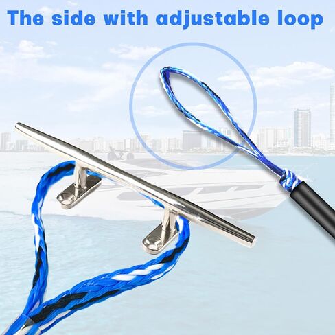 4 PCS BOTH BUTH BUNGEE LINES ، 4 أقدام حبل إرساء للالتحام يمتد إلى 6 أقدام ، وملحقات القوارب الخطية الربقية حبال الرصيف PWC للقوارب (الأزرق والأبيض) in Kuwait