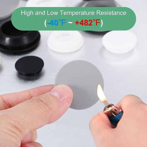 4 عبوات مقابس ثقب السيليكون ، المفاجئة في سدادات ثقب القفل لثقب 35-38 مم ، مستديرة الثقب المقابس المطاط في المطبخ الحاجز سدادات الختم مقاومة للماء [أبيض] in Kuwait