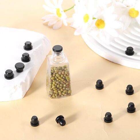 5 Sizes 50 Pcs Silicone Hole Plug Black Rubber Waterproof Hole End Covers Round Rubber Panel Seal Cover Flush Type Panel Plugs for Bottles Pipes Flower Pots in Saudi Arabia