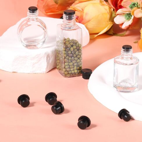 5 Sizes 50 Pcs Silicone Hole Plug Black Rubber Waterproof Hole End Covers Round Rubber Panel Seal Cover Flush Type Panel Plugs for Bottles Pipes Flower Pots in Saudi Arabia