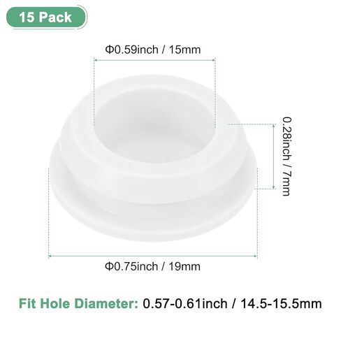 4 عبوات مقابس ثقب السيليكون ، المفاجئة في سدادات ثقب القفل لثقب 35-38 مم ، مستديرة الثقب المقابس المطاط في المطبخ الحاجز سدادات الختم مقاومة للماء [أبيض] in Kuwait
