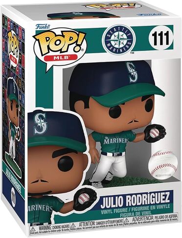 POP MLB: Mariners - Julio Rodriguez Funko Vinyl Figure (Bundled with Compatible Box Protector Case), Multicolor, 3.75 inches in Saudi Arabia