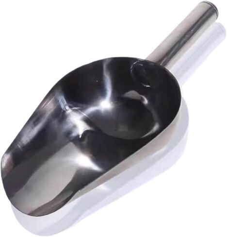 1pcs أخذ عينات من الفولاذ المقاوم للصدأ عينات ملعقة المجرفة مختلفة حجم الجليد متعدد الأغراض (قاع مسطح 25 سم) in Kuwait