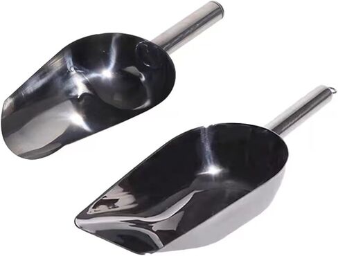 1pcs أخذ عينات من الفولاذ المقاوم للصدأ عينات ملعقة المجرفة مختلفة حجم الجليد متعدد الأغراض (قاع مسطح 25 سم) in Kuwait