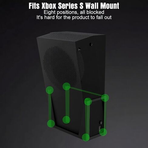 حائط الحائط لسلسلة Xbox S - جميع المعادن العمودية معلقة على الحائط بالقرب من أو خلف التلفزيون اليسار/اليمين ، مجموعة حوامل الحائط مع حامل وحدة تحكم قابلة للفصل ، أسود in Kuwait