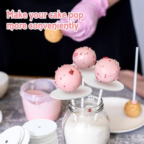 Honeydak 100 Pcs Round Cake Pop Boards 2 Inch Mini Cake Base Cardboards for Cupcakes Pastries Desserts Parties Wedding in Saudi Arabia