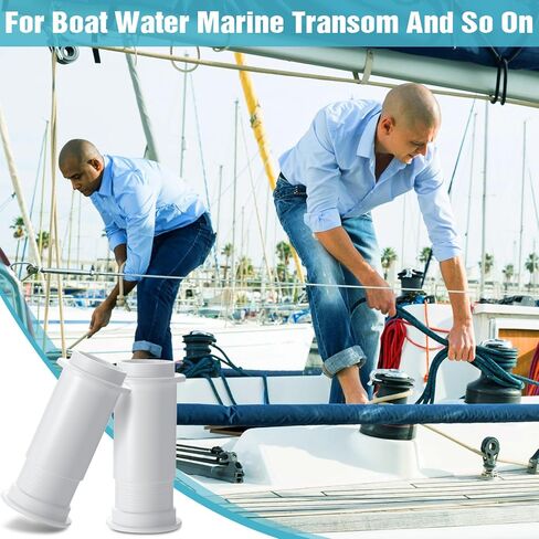 2 Sets Adjustable Splashwell Drain Pipe Fits 1-1/4 in Opening Plastic Livewell Overflow Drain Pipe for Boat Water Marine Splashwell Livewell Overflow Transom Installation in Saudi Arabia
