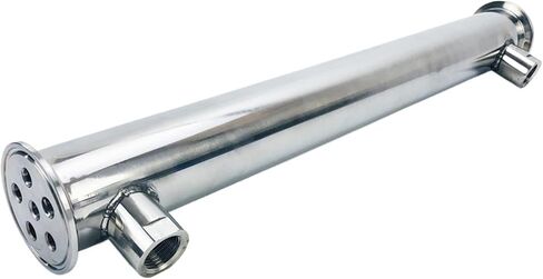 Condenser Dephlegmator 2"(51mm) OD64mm,Stainless Steel304 Condenser 450mm,6 Pipes Inside ID 8mm,Connection Female Thread 1/2" in Saudi Arabia