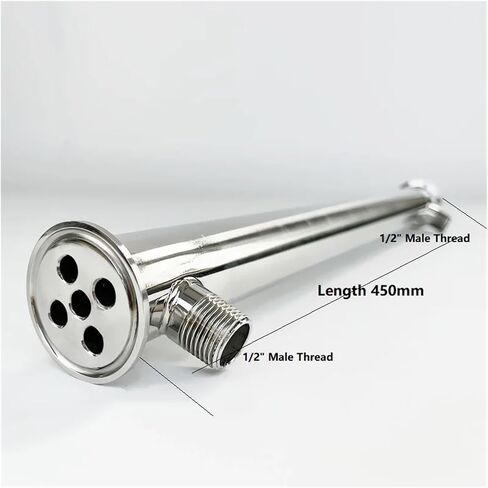 مكثف Dephlegmator 1.5 "38mm (OD50.5mm) TIR-Clamp Contenser مع مؤشر ترابط الذكور 1/2" للتقطير ، الطول 450 مم ، dephlegmator ، الارتجاع ، SS304 in Saudi Arabia