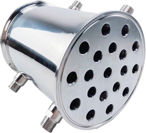 Dephlegmmator المكثف 6 "(154mm) OD166.7 ، Dephlegmator الصحية 1/2" ، الارتجاع ، مكثف التقطير ، 19 أنابيب في الداخل ، ID16mm ، Lenght 200mm ، SS304 in Saudi Arabia