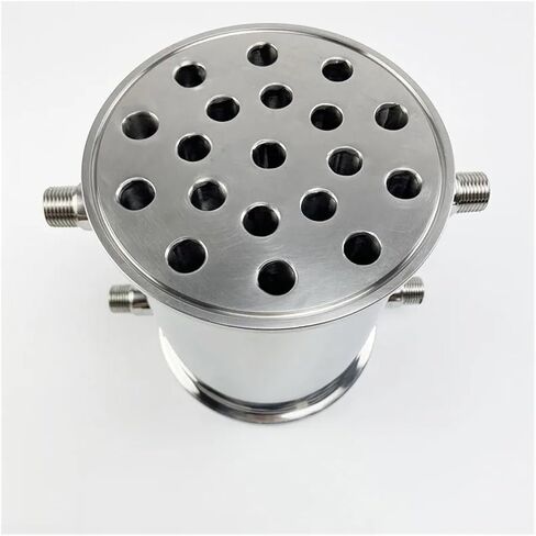Dephlegmmator المكثف 6 "(154mm) OD166.7 ، Dephlegmator الصحية 1/2" ، الارتجاع ، مكثف التقطير ، 19 أنابيب في الداخل ، ID16mm ، Lenght 200mm ، SS304 in Saudi Arabia