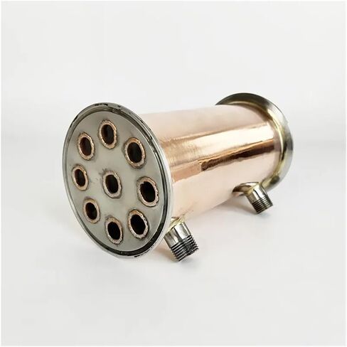 Dephlegmator المكثف 4 "OD119MM Dephlegmator مع 1/2" ذكور ، lenght 200mm ، 9 أنابيب داخل المعرف 12 مم ، مكثف النحاس للتقطير in Saudi Arabia