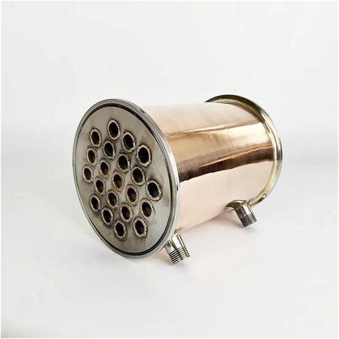 Condenser Dephlegmator 6" OD167mm Copper Dephlegmator with 1/2" Male Thread, Lenght 200mm,21 Pipes Inside ID 12mm,Copper Condenser for Distillation in Saudi Arabia