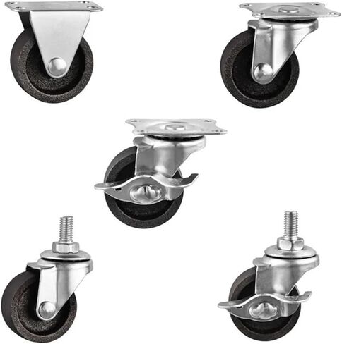 4 قطع/لوت 1.5 بوصة/2 بوصة/2.5 بوصة/3 بوصة زاوية البكرة الشاملة للمعادن الزرقاء الفاتحة (الفرامل ، 2.5 بوصة) in Kuwait