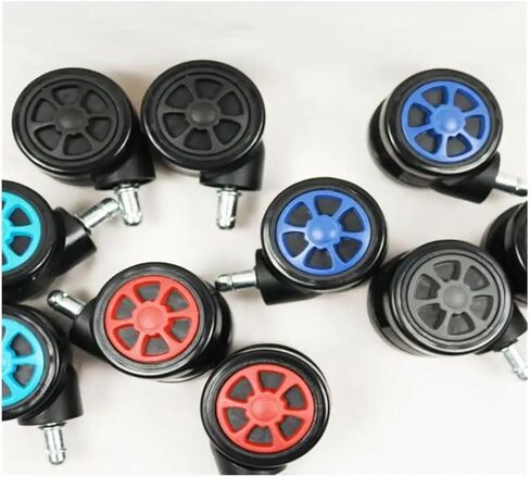 عجلات مكاتب الأثاث 60 مم عجلات كبيرة ملونة على غرار عجلة السيارة (الأزرق) in Kuwait