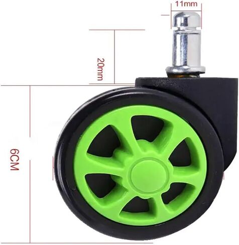 عجلات مكاتب الأثاث 60 مم عجلات كبيرة ملونة على غرار عجلة السيارة (الأزرق) in Kuwait