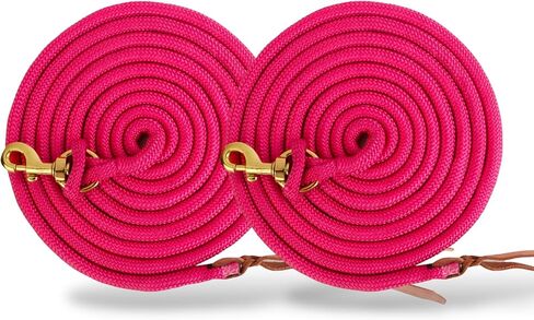 14ft Poly Lead Rope 2-Pack for Horses Training Lead Ropes with Strong Bolt Snaps (Black) in Saudi Arabia