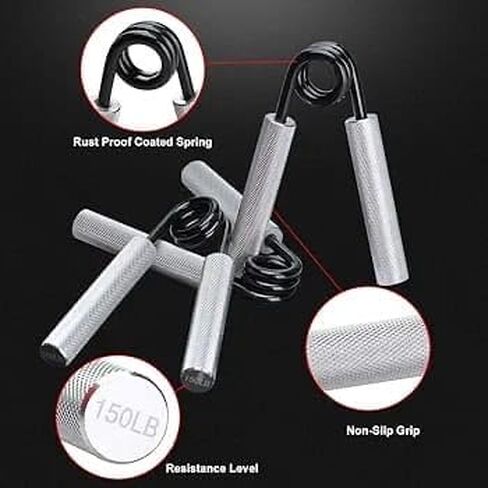 Grip Strength Trainer Set – 6 Pack Adjustable Hand Grippers with Non-slip Handles for Forearm,Wrist,Finger Strength-Strengthener Kit for Fitness,Rehab and Athletes in Saudi Arabia